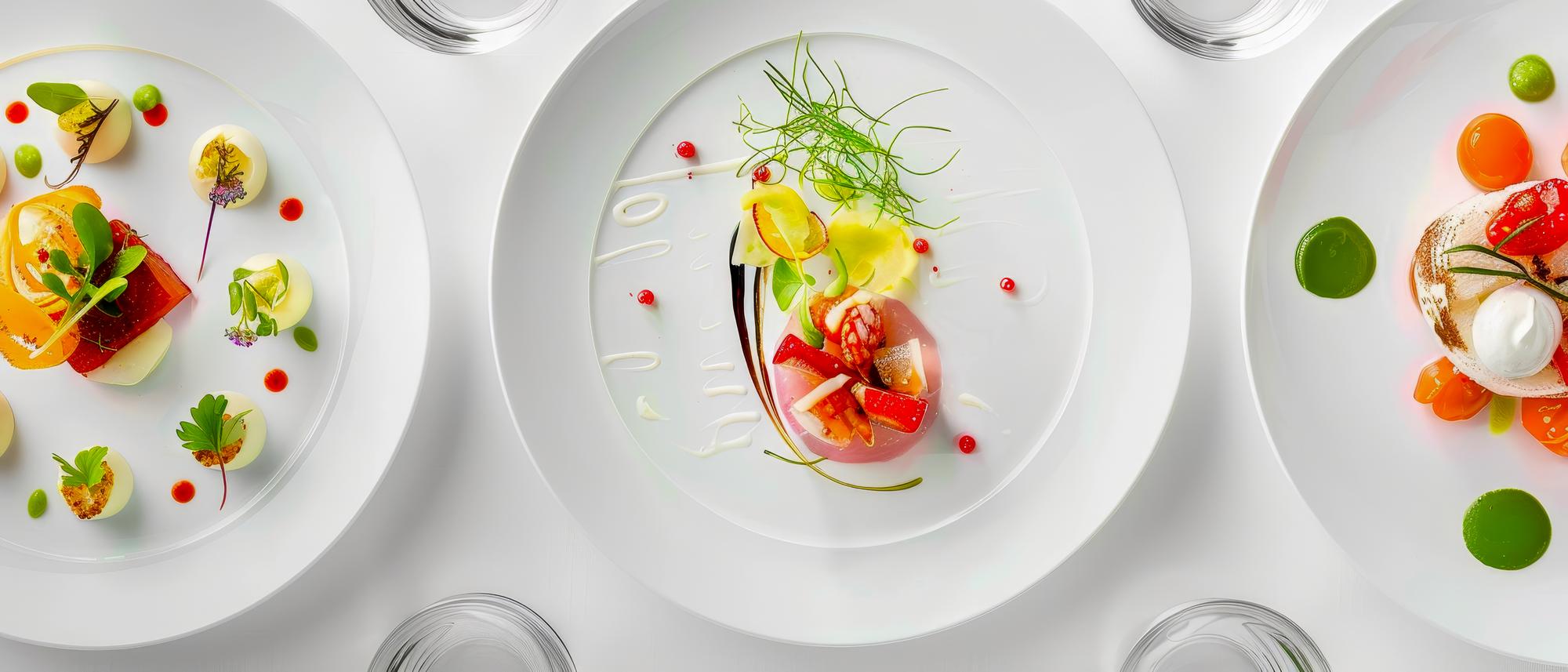 Table with cooked dishes representing course outcomes
